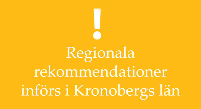 Text i bild: Regionala rekommendationer införs